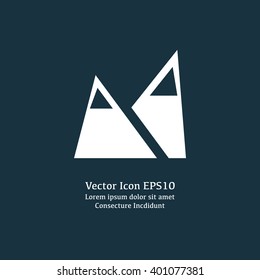 Vector illustration of mountain icon