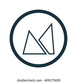 Vector illustration of mountain icon