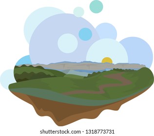 Vector illustration of a mountain landscape 