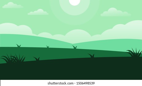 Vector illustration of a mountain landscape 