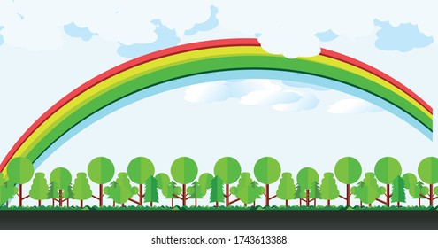 
Vektorgrafik eines Berges und einer Landschaft