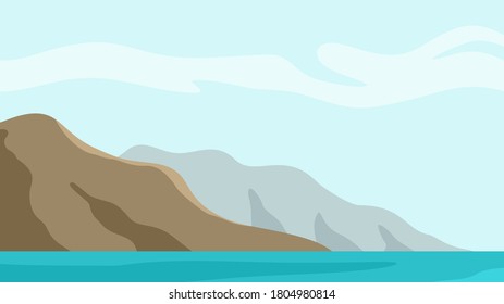vector illustration of a mountain landscape