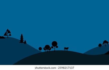 vector illustration of a mountain landscape