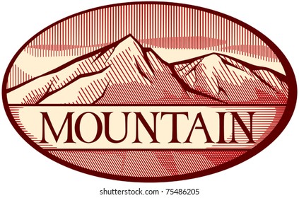 vector illustration of mountain landscape