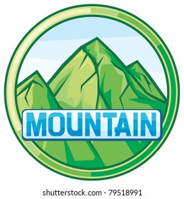 vector illustration of mountain landscape