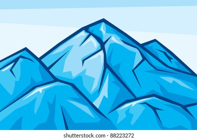 vector illustration of mountain landscape