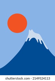 Vector illustration of a mountain landscape. High mountains. Silhouette icon logo pictogram of hills. America, Everest, Elbrus, Swiss alps. Sunset sunrise in the mountains. Mountain hiking