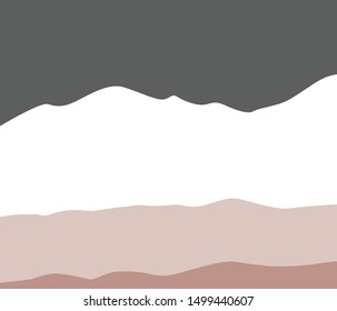 Vector illustration of  mountain landscape. snow ice tops and decorative isolated. 