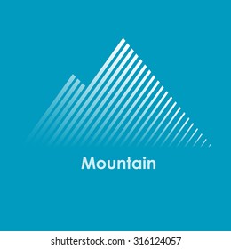 vector illustration of mountain, mountain logo, mountain design, mountain concept, line mountain