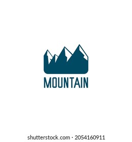 vector illustration of mountain logo, label