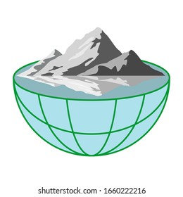 Vector illustration of a mountain logo on a white background. A versatile logo for your business.
