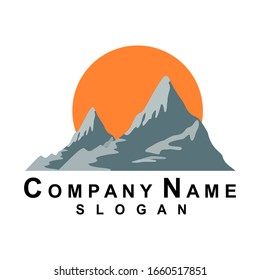 Vector illustration of a mountain logo on a white background. A versatile logo for your business.