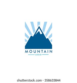 Vector Illustration of Mountain Logo. Outdoor Adventure and Expedition