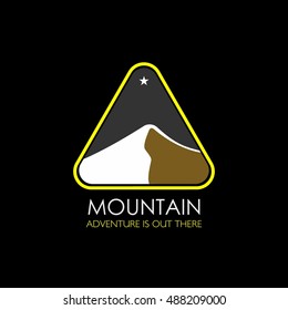 Vector Illustration of Mountain Logo. Outdoor Adventure and Expedition Design Logo.