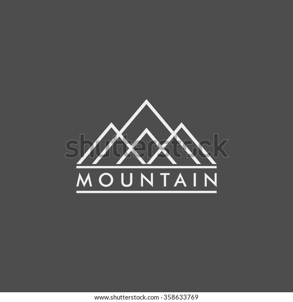 山のロゴのベクターイラスト 野外冒険と探検 のベクター画像素材 ロイヤリティフリー