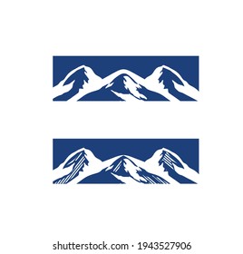 Una ilustración vectorial de la señal vectorial del logotipo de montaña