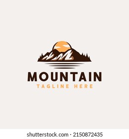 A vector illustration of Mountain logo template