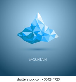 vector illustration of mountain. mountain logo. Triangle mountain. mountain design.