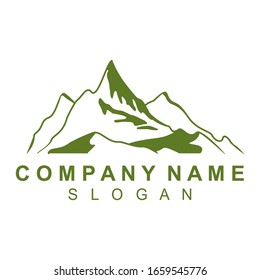 Vector illustration of a mountain logo with a white background. Versatile logo for your business.