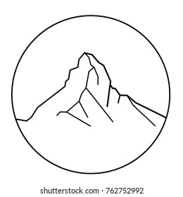 Vector illustration of mountain Matterhorn