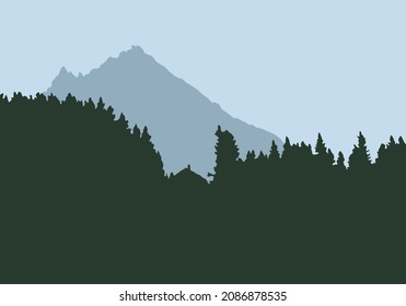 vector illustration of Mountain, Nature concept logo, Summit, Peak - Vector