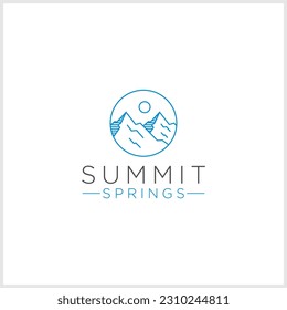 vector illustration of Mountain, Nature concept logo, Summit, Peak - Vector