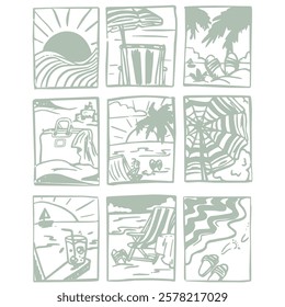 vector illustration mountain nature concept window