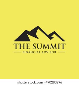 Vector Illustration Of Mountain, Nature Concept Logo, Summit, Peak