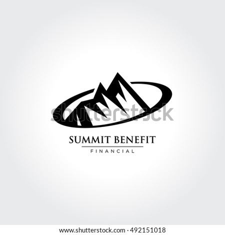 vector illustration of Mountain, Nature concept logo, Summit, Peak