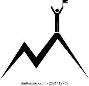 vector illustration of a mountain on a transparent background	