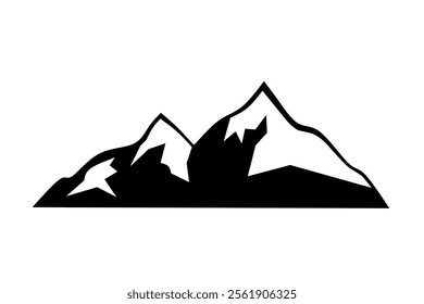 vector illustration of mountain on white background