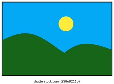 Vector illustration of mountain panorama