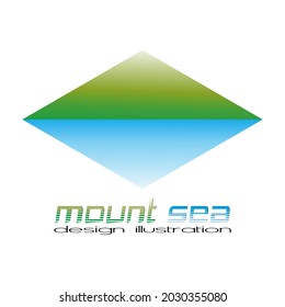 ILUSTRACIÓN VECTORIAL DE MONTAÑA Y TRIÁNGULO MARÍTIMO EN UN CUARTO