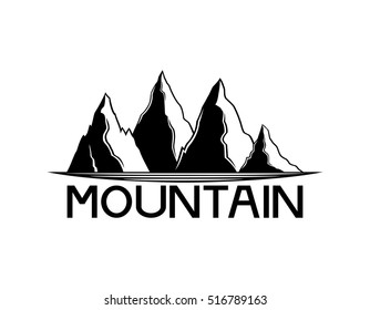 Mountain Range On Transparent Background Stock Vector (royalty Free 