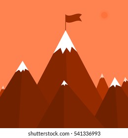 Vector illustration of a mountain. Stock vector