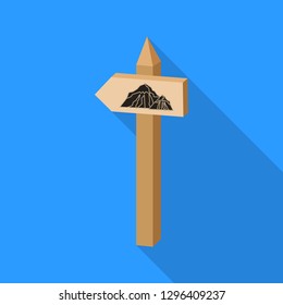 Vector illustration of mountaineering and peak icon. Collection of mountaineering and camp vector icon for stock.