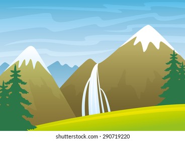 Vector illustration. Mountains.