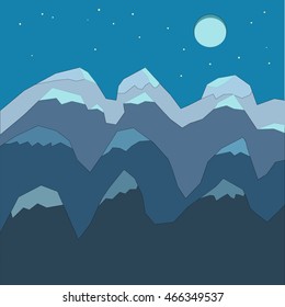 Vector Illustration of mountains
