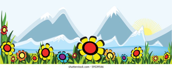 vector illustration of mountains
