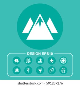 Vector Illustration Mountains Icon