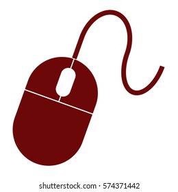 Vector Illustration of Mouse in Brown Icon
