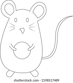 Vector Illustration of mouse cartoon