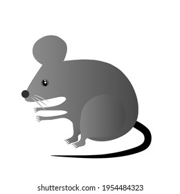 Vektorgrafik einer Maus in grauer Farbe