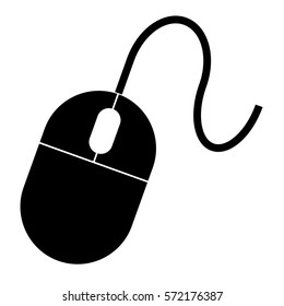 Vector Illustration of Mouse Icon in Black
