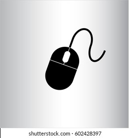 Vector Illustration of Mouse vector icon in black color
