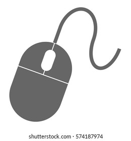 Vector Illustration of Mouse Icon in Gray
