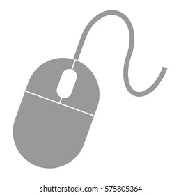 Vector Illustration of Mouse Icon in Gray