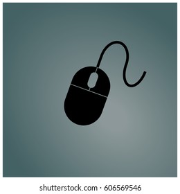 Vector Ilustración del icono del ratón símbolo del vector de pinos planos jpg sitio web de concepto de aplicación