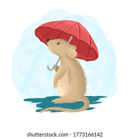 Vector Illustration Mouse Mascot Cartoon Style.