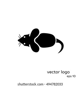 Vector illustration of mouse on white background. EPS 10.
